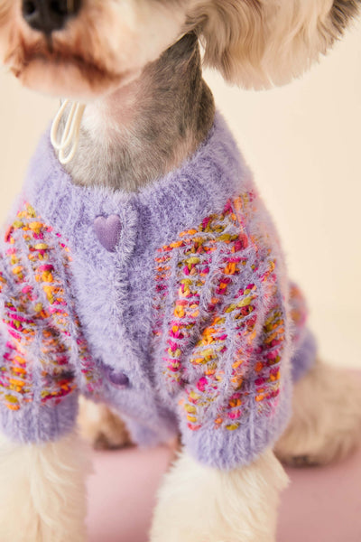 Cardigan Tejido para Perras Otoño e Invierno - Suéter Colorido - Image 38