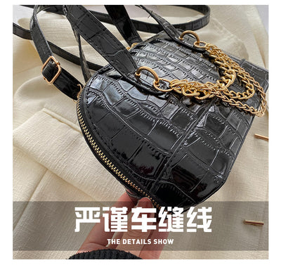 Bolso de Hombro con Patrón de Piedra y Cadena Personalizada - Image 16