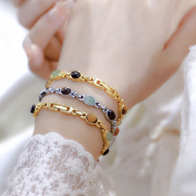 Pulsera de Jade Natural Multicolor Fu Lu Shou - Abundancia y Protección - Image 14