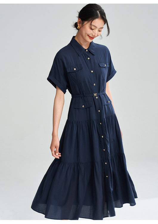 Camisa Clásica de Solapa Doble Pecho con Manga Corta - Image 16