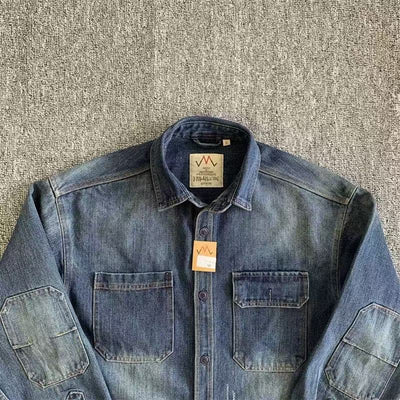 Camisa Vaquera Vintage Lavada para Hombre - Image 37