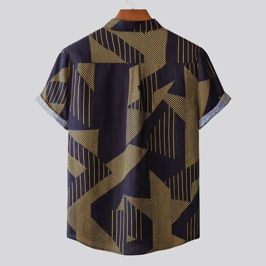 Camisa de Lino Floral Casual para Hombre - Image 49