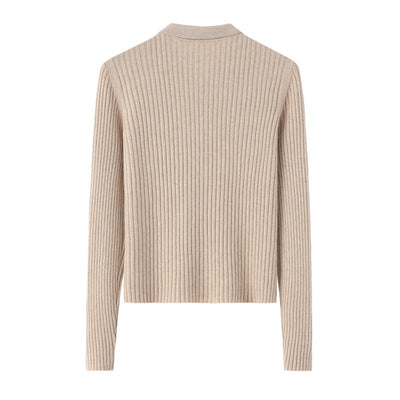 Cardigan de Cachemira Corto para Mujer - Cuello Solapa Otoño Temprano - Image 16
