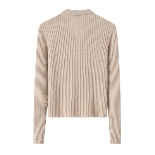 Cardigan de Cachemira Corto para Mujer - Cuello Solapa Otoño Temprano - Image 16