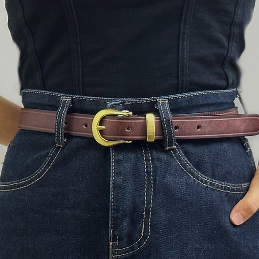 Cinturón de Cuero Genuino para Mujer - Diseño Retro Versátil - Image 41