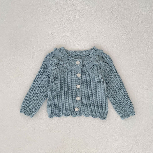 Cardigan de Lana Tejida con Encaje para Bebé - Image 19