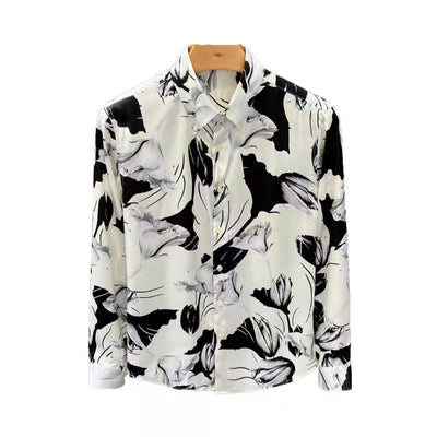 Camisa Estampada Floral Slim Fit de Manga Larga para Hombre - Image 20