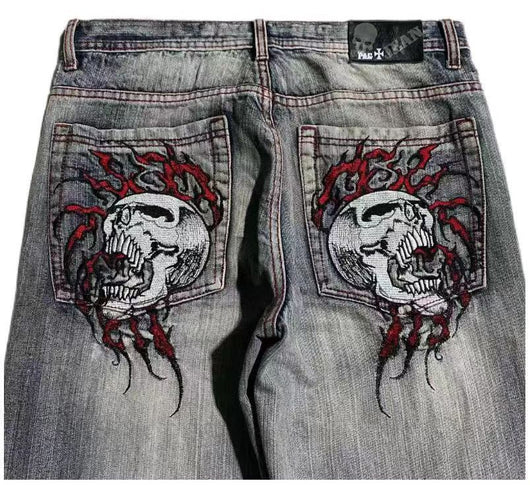 Jeans Anchos Estilo Vintage Desgastado para Hombre - Diseño Workwear Casual - Image 15