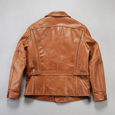 Chaqueta de Cuero para Hombre Solapa Clásica Gamuza Encerada - Image 9