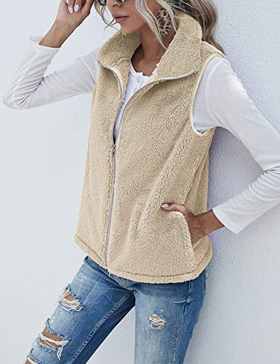 Chaleco Acolchado sin Mangas con Cuello Alto y Cierre - Image 28