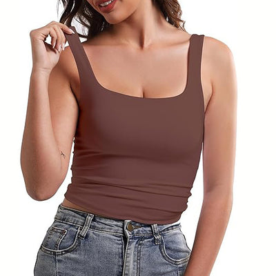 Blusa Espalda Descubierta con Cuello Cuadrado sin Mangas - Image 18