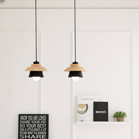 Lámpara Colgante Minimalista de Madera y Aleación Estilo Japonés - Image 26