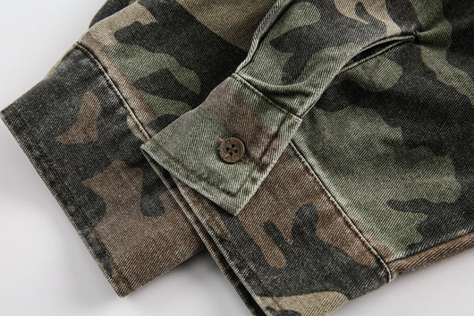 Camisa Hombre Camuflaje Vintage con Efecto Tinta Desgastada - Image 25