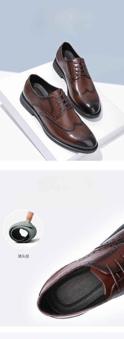 Zapatos Brogue de Cuero para Hombre - Estilo Clásico Elegante - Image 12