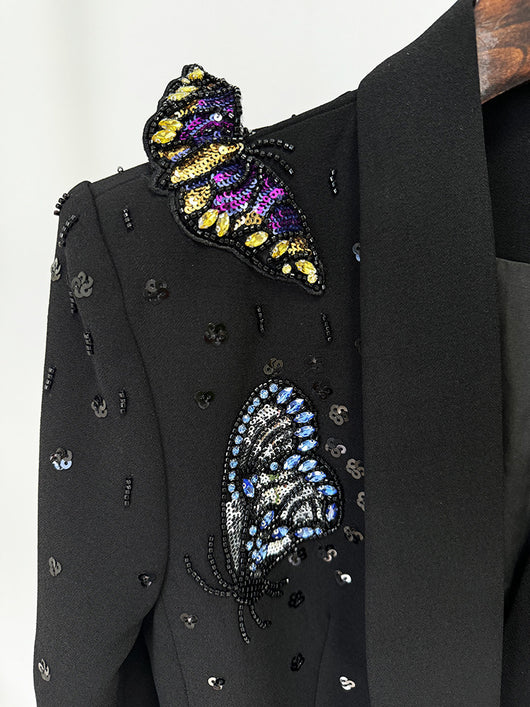 Conjunto de Traje con Mariposas 3D y Cristales Brillantes para Mujer - Image 27