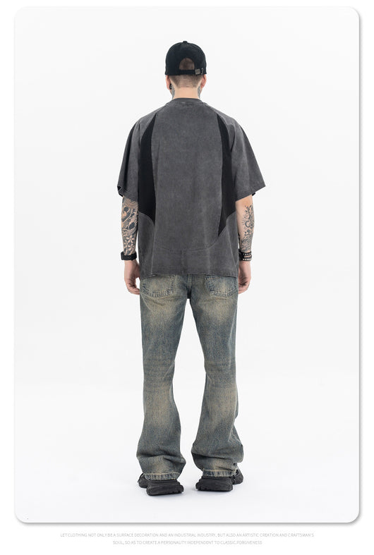 Camiseta Manga Corta Deconstruida con Costuras de Diseño - Image 19