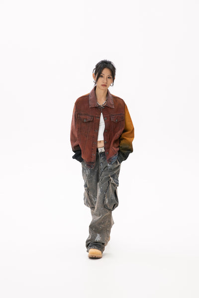 Chaqueta Denim Vintage Americana Oversize Lavado Relajado - Image 21