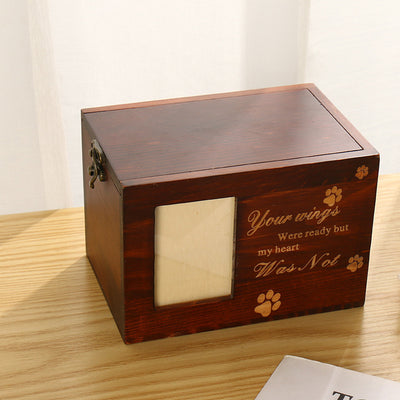 Urna Funeraria de Madera Maciza con Marco Fotográfico para Mascotas - Image 11