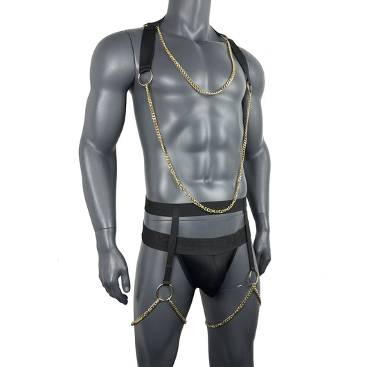 Conjunto de Joyería Punk con Cadenas para Hombre - Estilo Personalidad - Image 22