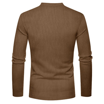 Henley de Pana para Hombre - Ajuste Slim, Manga Larga, Diseño Minimalista - Image 29