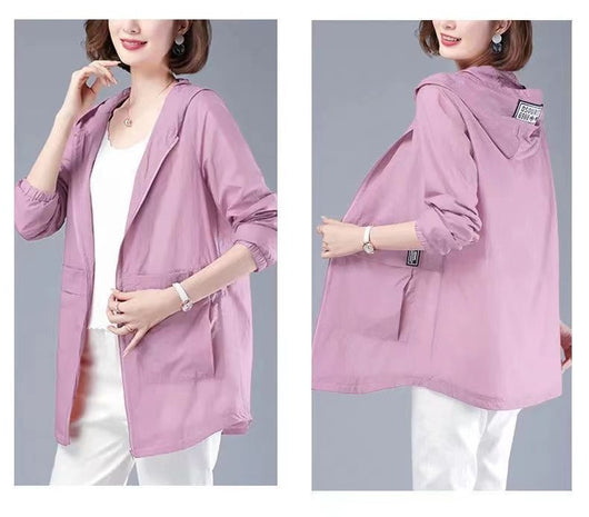 Chaqueta Protectora UV Suelta Talla Grande para Mujer - Image 33