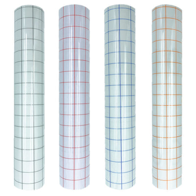 Película de Transferencia Adhesiva Autoadhesiva - Papel Craft Cuadriculado Multicolor Transparente - Image 14