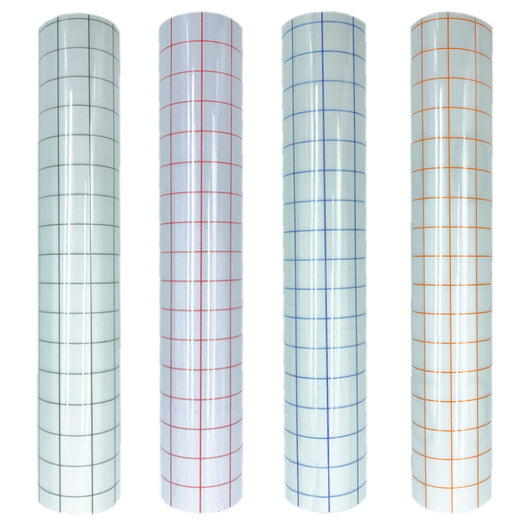 Película de Transferencia Adhesiva Autoadhesiva - Papel Craft Cuadriculado Multicolor Transparente - Image 14