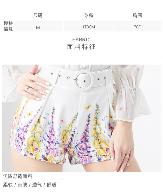 Conjunto Retro de Camisa con Mangas Plisadas de Madera y Shorts - Image 13