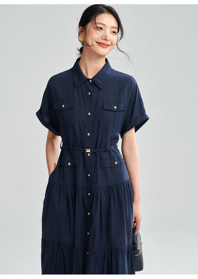 Camisa Clásica de Solapa Doble Pecho con Manga Corta - Image 14
