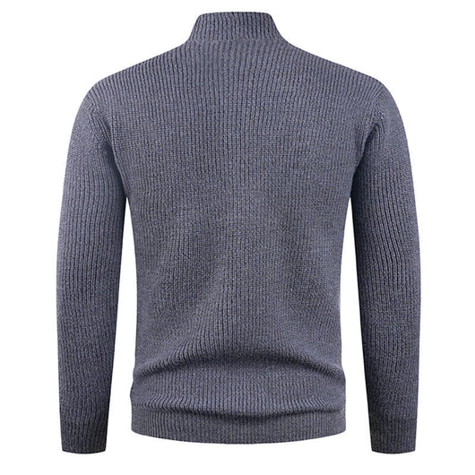 Suéter Casual para Hombre con Cuello Mao y Botones Sesgados - Image 29
