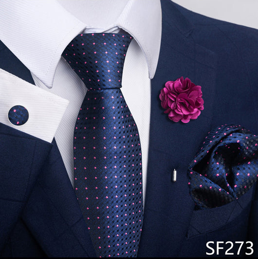 Combo Corbata, Traje y Pañuelo de Bolsillo para Hombre - Juego 8 - Image 78