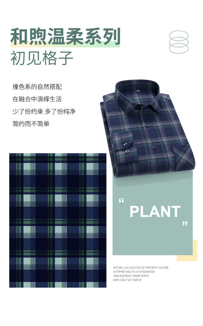 Camisa Casual de Cuadros para Hombre con Cuello Cuadrado - Image 17