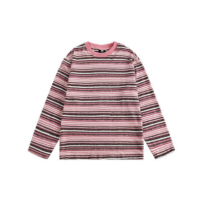 Camiseta a Rayas de Manga Larga - Sudadera Versátil para Hombre y Mujer - Image 48