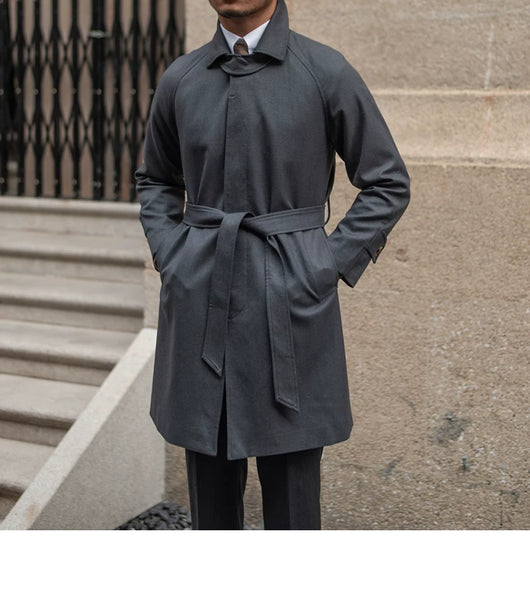 Abrigo Trench de Lana Sencillo Elegancia Atemporal - Image 23