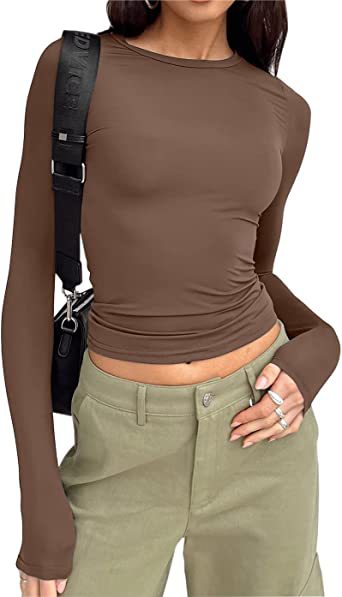 Blusa Ajustada de Manga Larga con Corte Irregular - Image 18