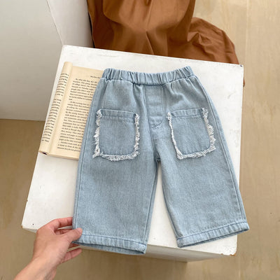 Pantalones Cortos Denim de Algodón con Bolsillos para Niños - Image 35