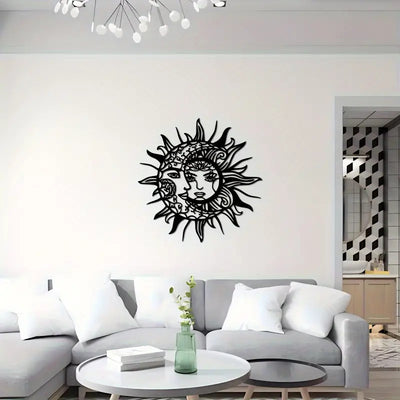 Adorno Metálico Sol y Luna con Diseño Geométrico - Image 17