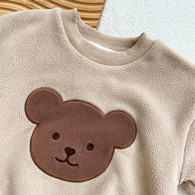 Pijama Enterizo Bebé Osito Cartoon Cálido de Felpa con Capucha - Image 44