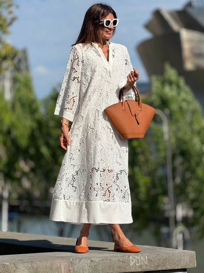 Blusa de Playa Holgada con Encaje - Camisa Vacacional Elegante - Image 32