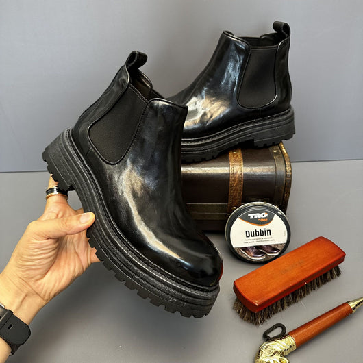 Botas Martin de Cuero Genuino Estilo Retro para Hombre - Image 14