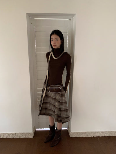 Suéter de Lana Slim Fit Bicolor con Contraste para Mujer - Image 10