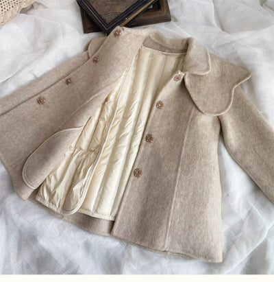 Abrigo Reversible de Lana y Cachemira para Niña Estilo Retro - Image 28