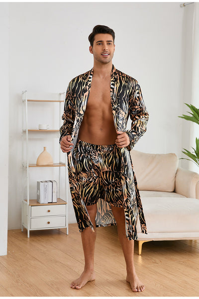 Pijama Bata de Seda Helada para Hombre - Conjunto Homewear Premium - Image 21
