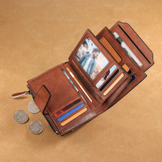 Billetera de Cuero para Hombre con Protección Antirrobo y Monedero - Image 12