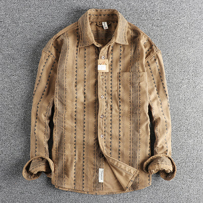Camisa Casual Hombre Estilo Navajo Retro Americano - Image 28