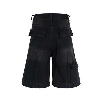 Overol Denim Vintage Desgastado con Bolsillos Múltiples y Doble Uso - Image 9