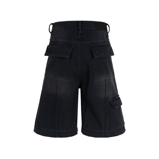 Overol Denim Vintage Desgastado con Bolsillos Múltiples y Doble Uso - Image 9