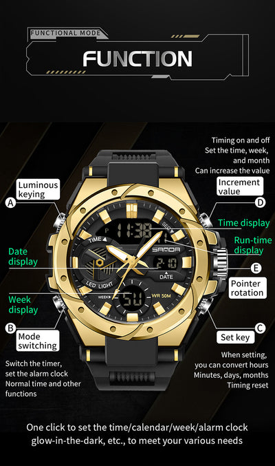 Reloj Multifuncional para Hombre de Moda Contemporánea - Image 40