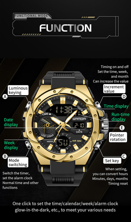 Reloj Multifuncional para Hombre de Moda Contemporánea - Image 40