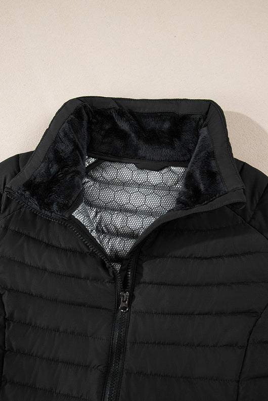 Chaqueta Acolchada de Algodón para Mujer con Cuello Tipo Mao - Image 45